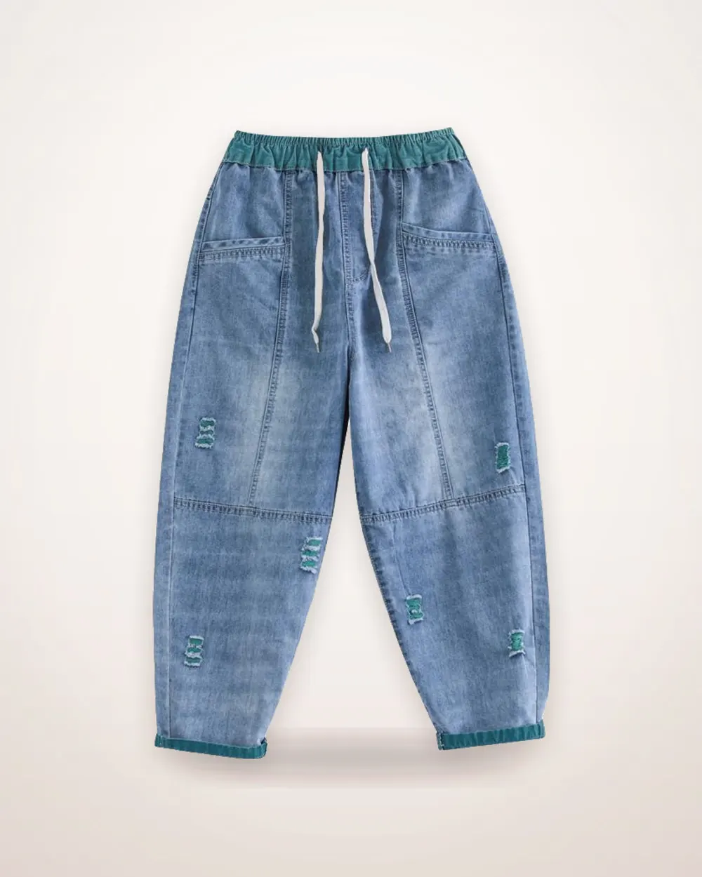 Ripped Cropped Denim Jeans