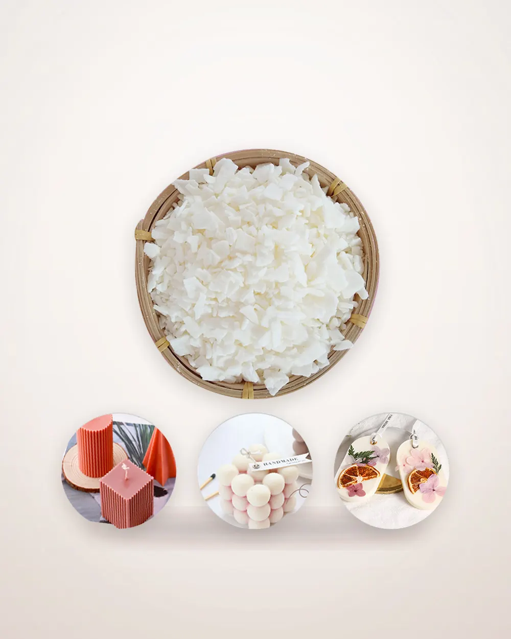 Cream Soy Wax Flakes for Lip Balm