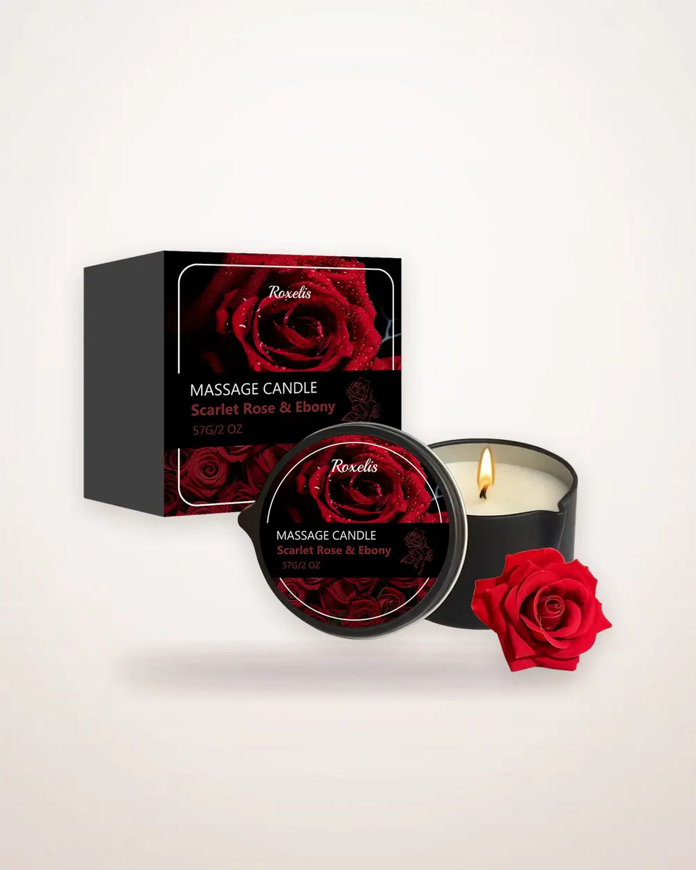 Rose Aromatherapy Massage Candle