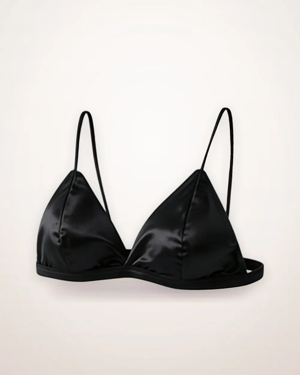 Satin Wireless Triangle Bralette