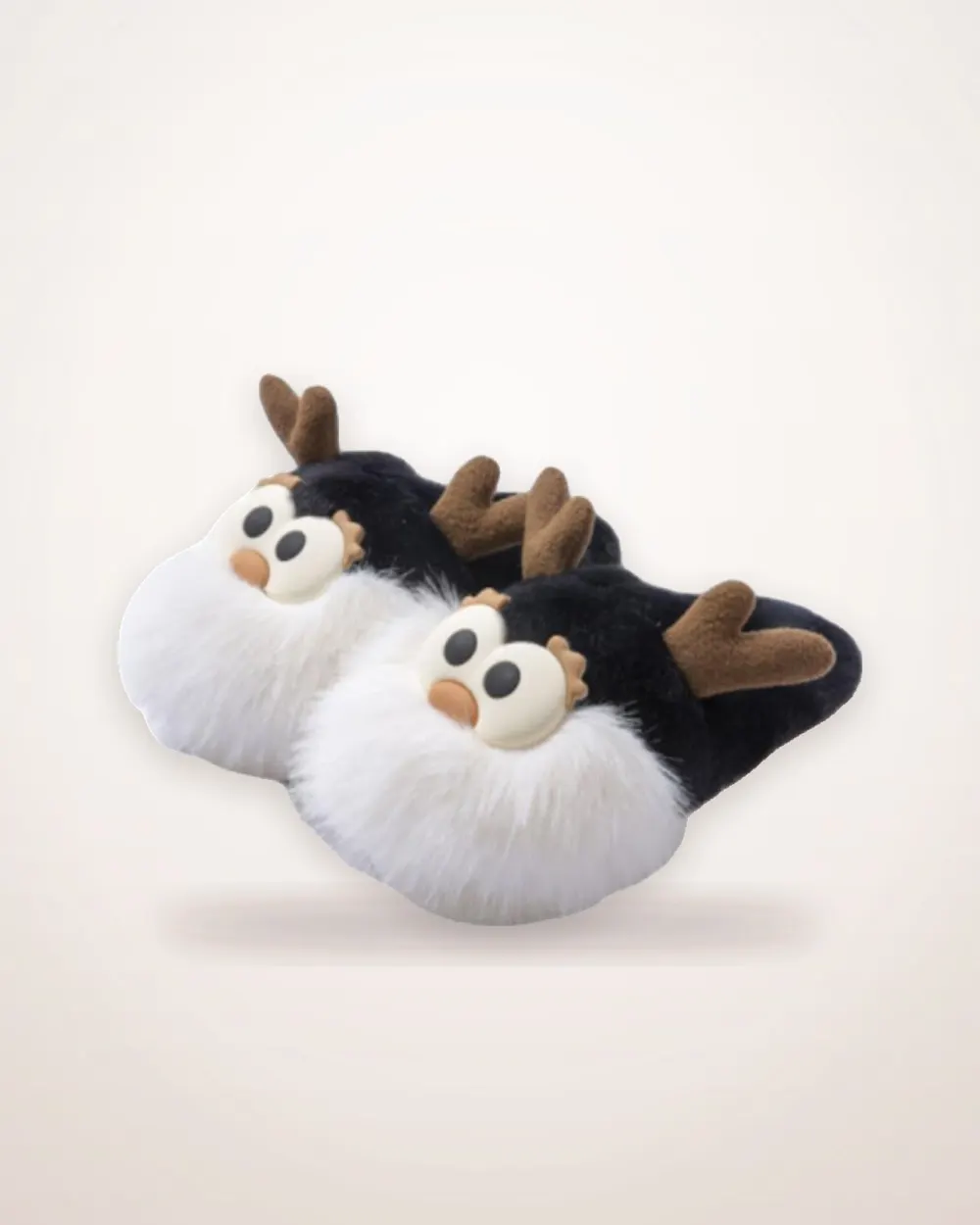 Plush Color-Blocked Indoor Slippers