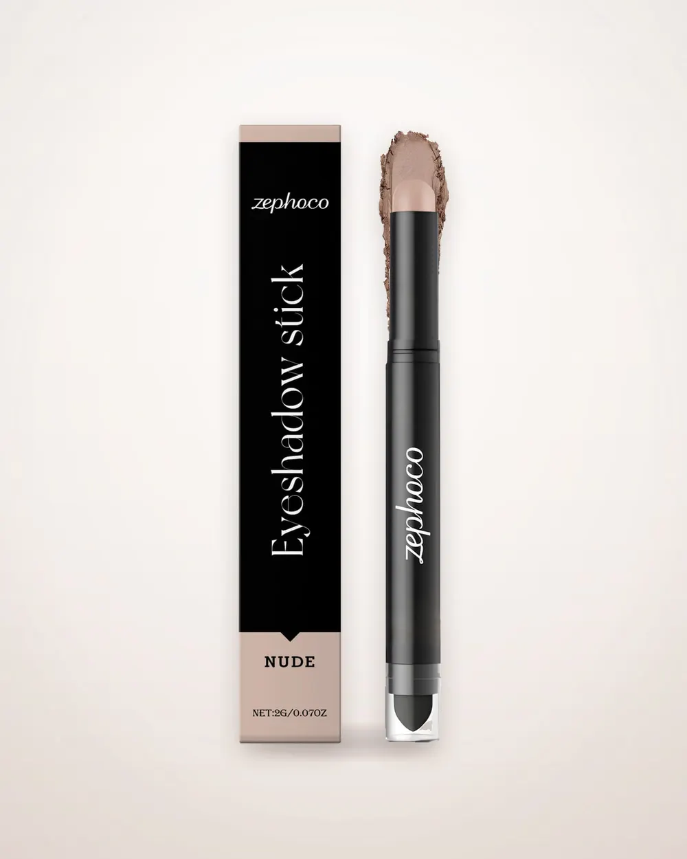 Nude Cream Eyeshadow Stick with Blending Brush