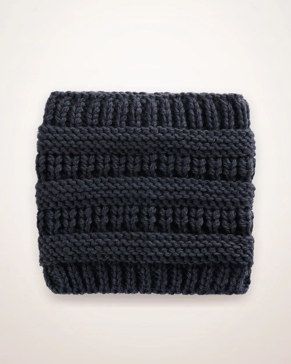 Soft Knit Ponytail Turban Beanie