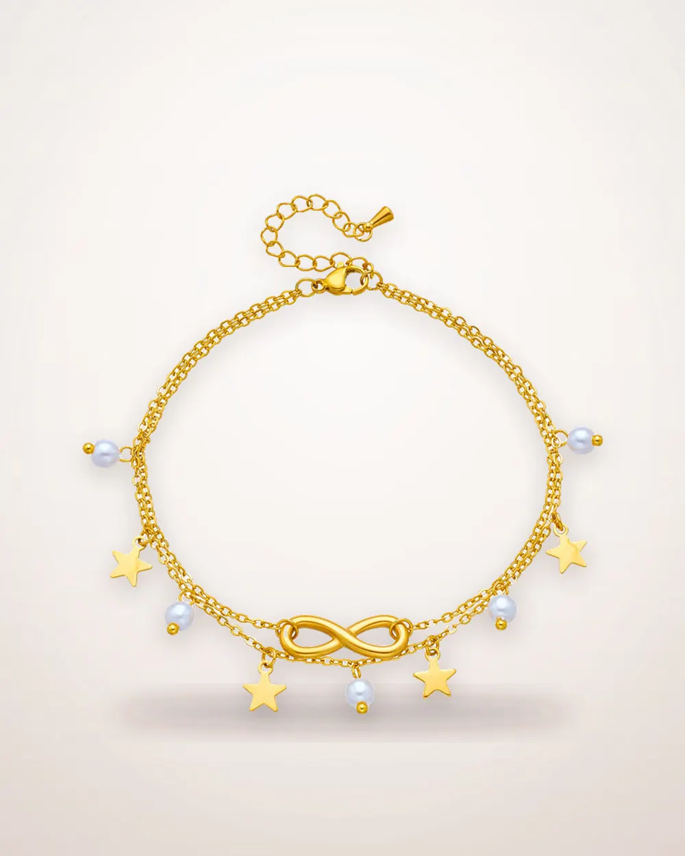 Gold Layered Star Tassel Anklet