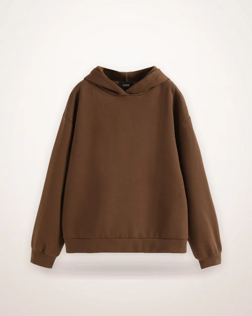 Brown Letter Print Hooded Sweatshirt
