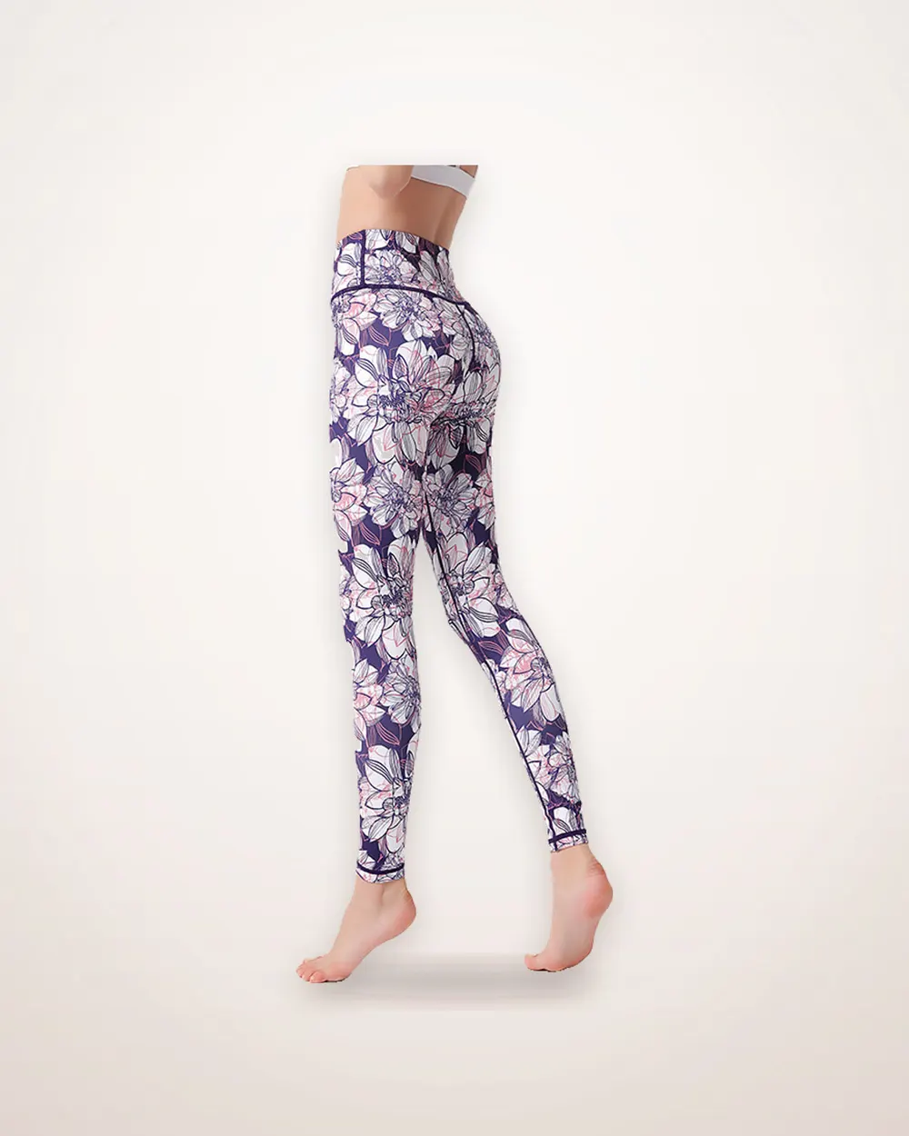 Printed Moisture-Wick Yoga Pants