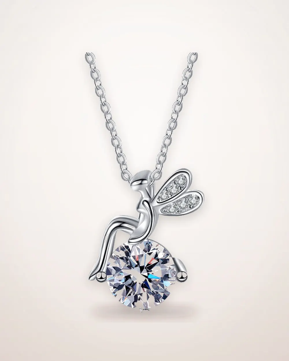 Moissanite Pendant Necklace in 925 Silver