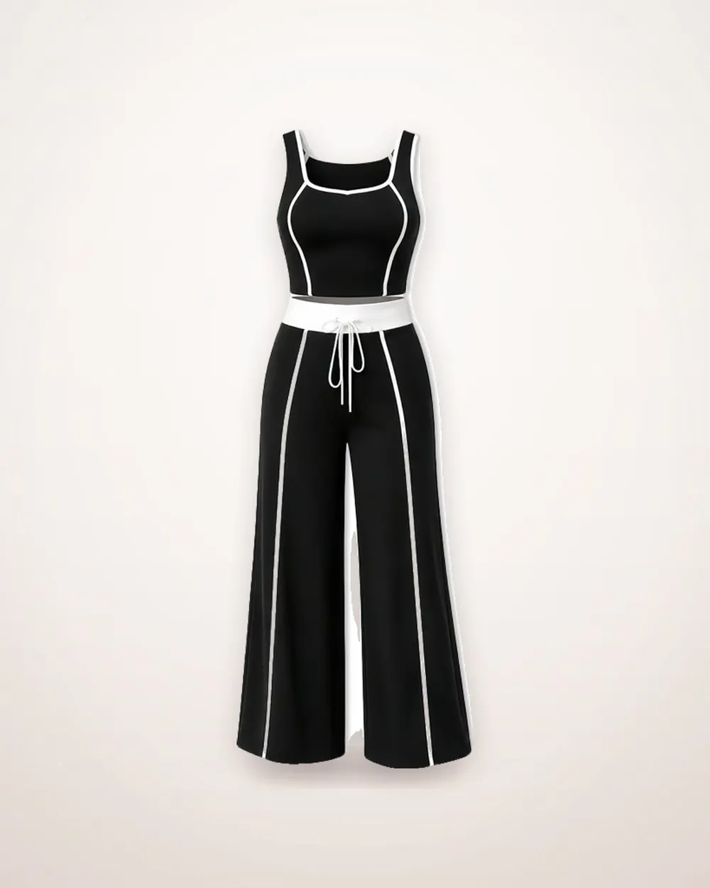 Color-Block Sports Bra and High-Waist Legging Set