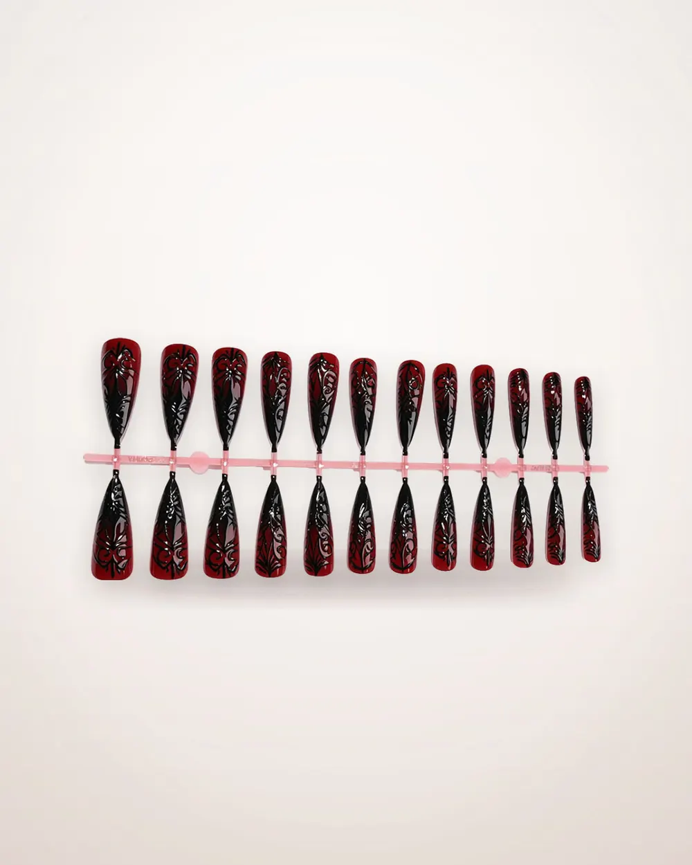 Blood Red Spider Web Stiletto Press-On Nails