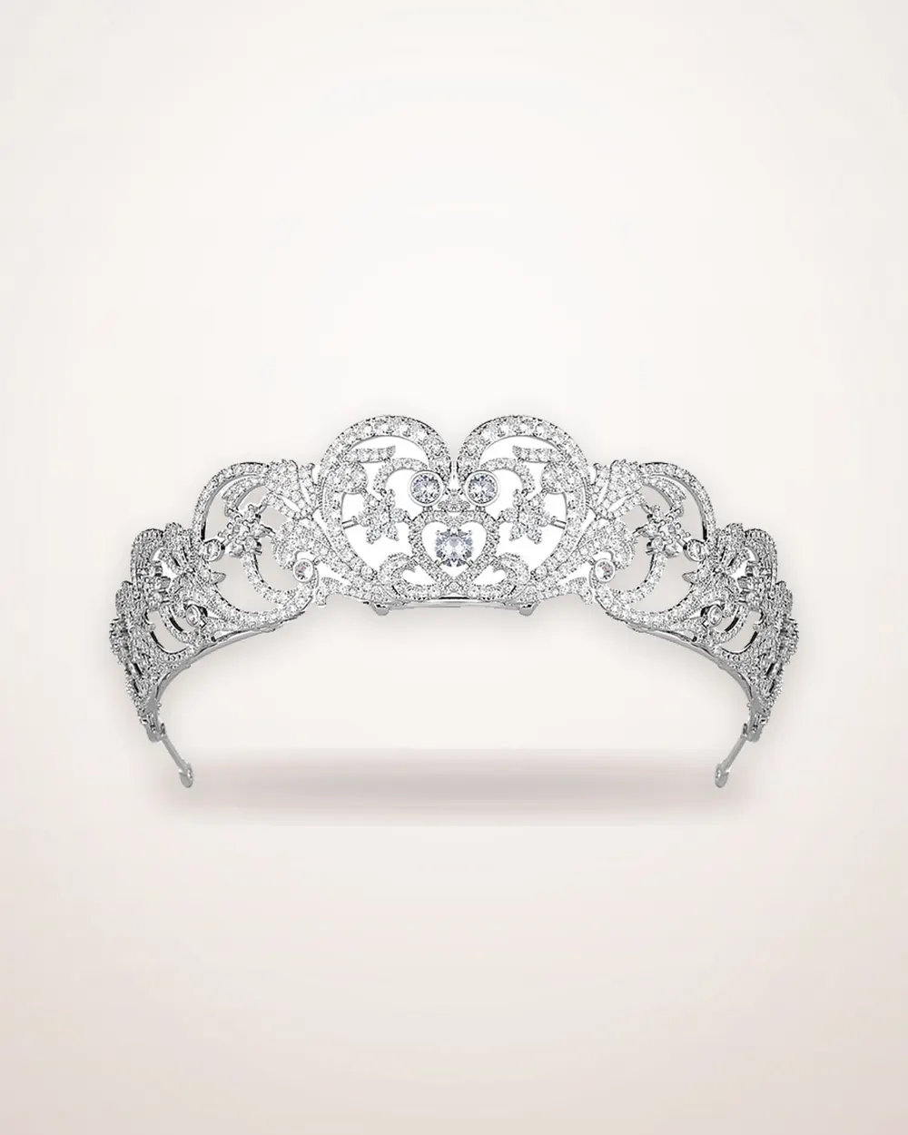 Gold Plated Zircon Bridal Crown