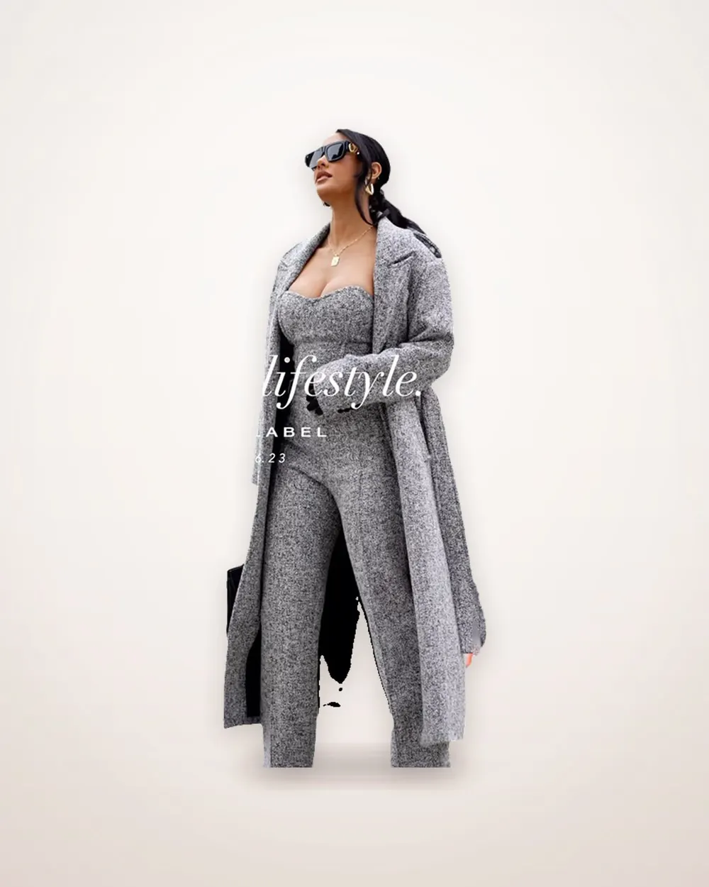 Plush Lapel Longline Jacket