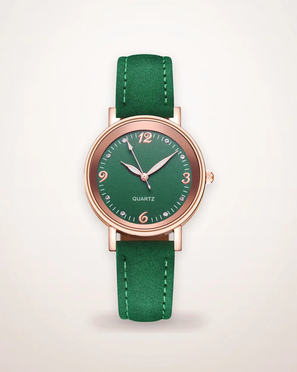 Slim Leather Strap Quartz Watch