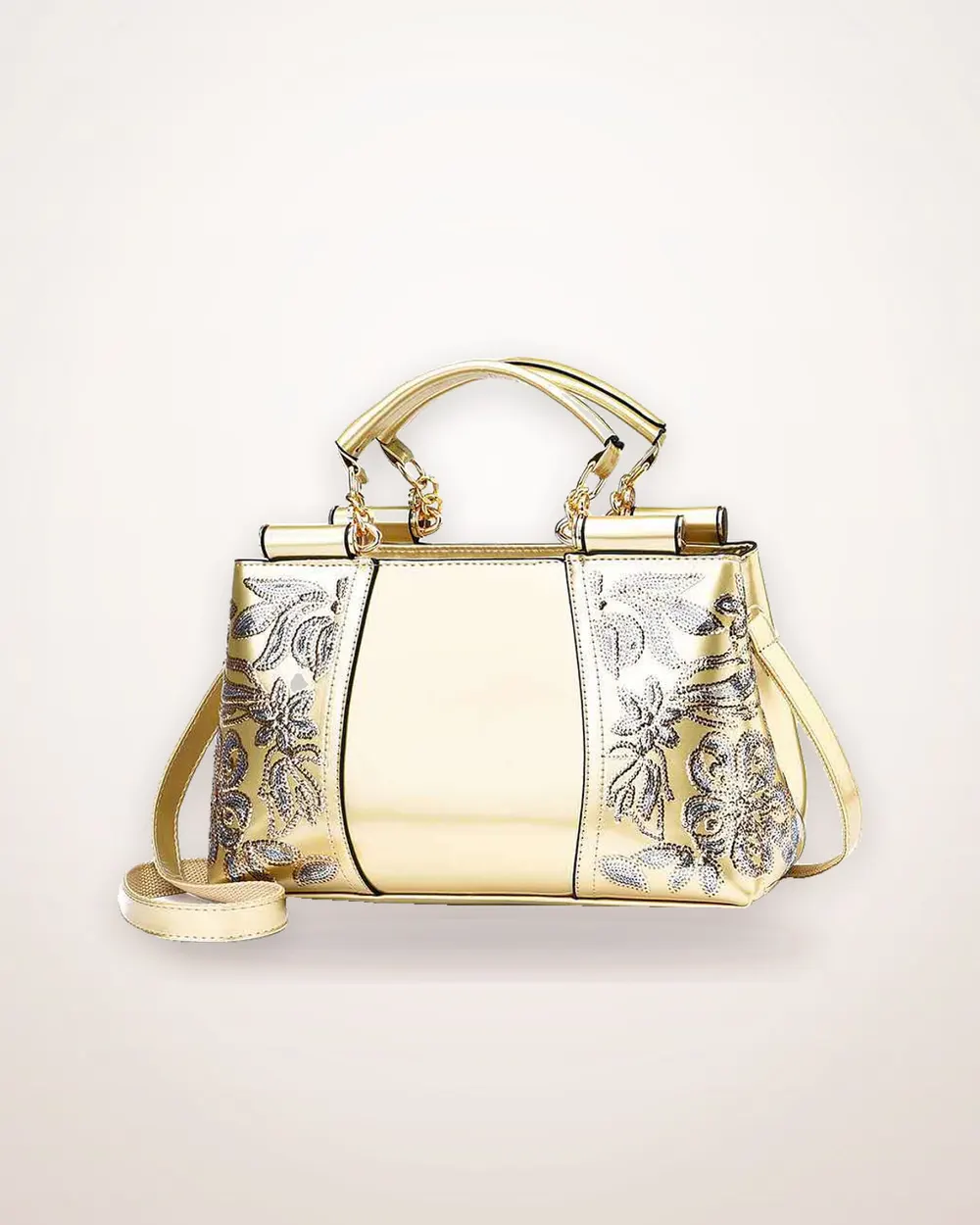 Sequined Embroidered Shoulder Bag
