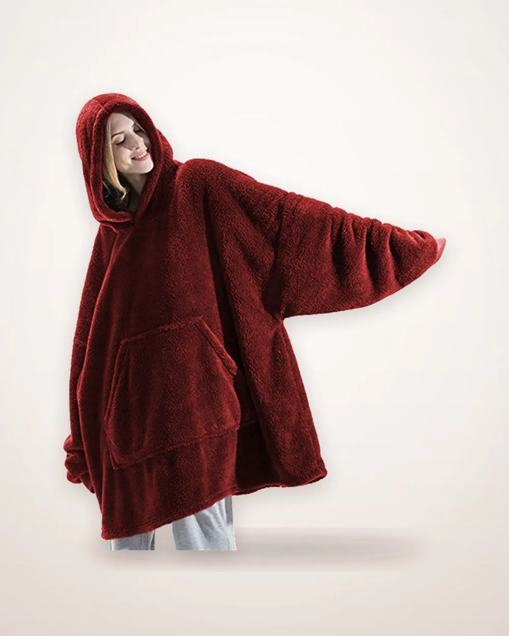 Oversized Hooded Fleece Sweatshirt