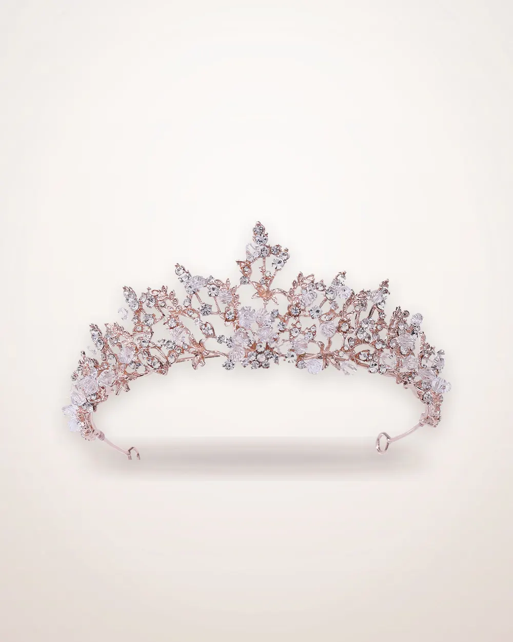 Handmade White Crystal Bridal Crown