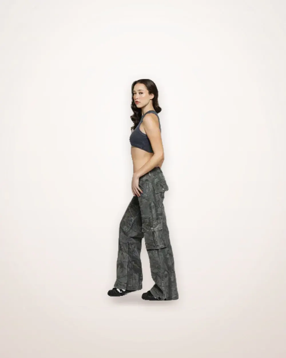 Camouflage Cotton Cargo Trousers