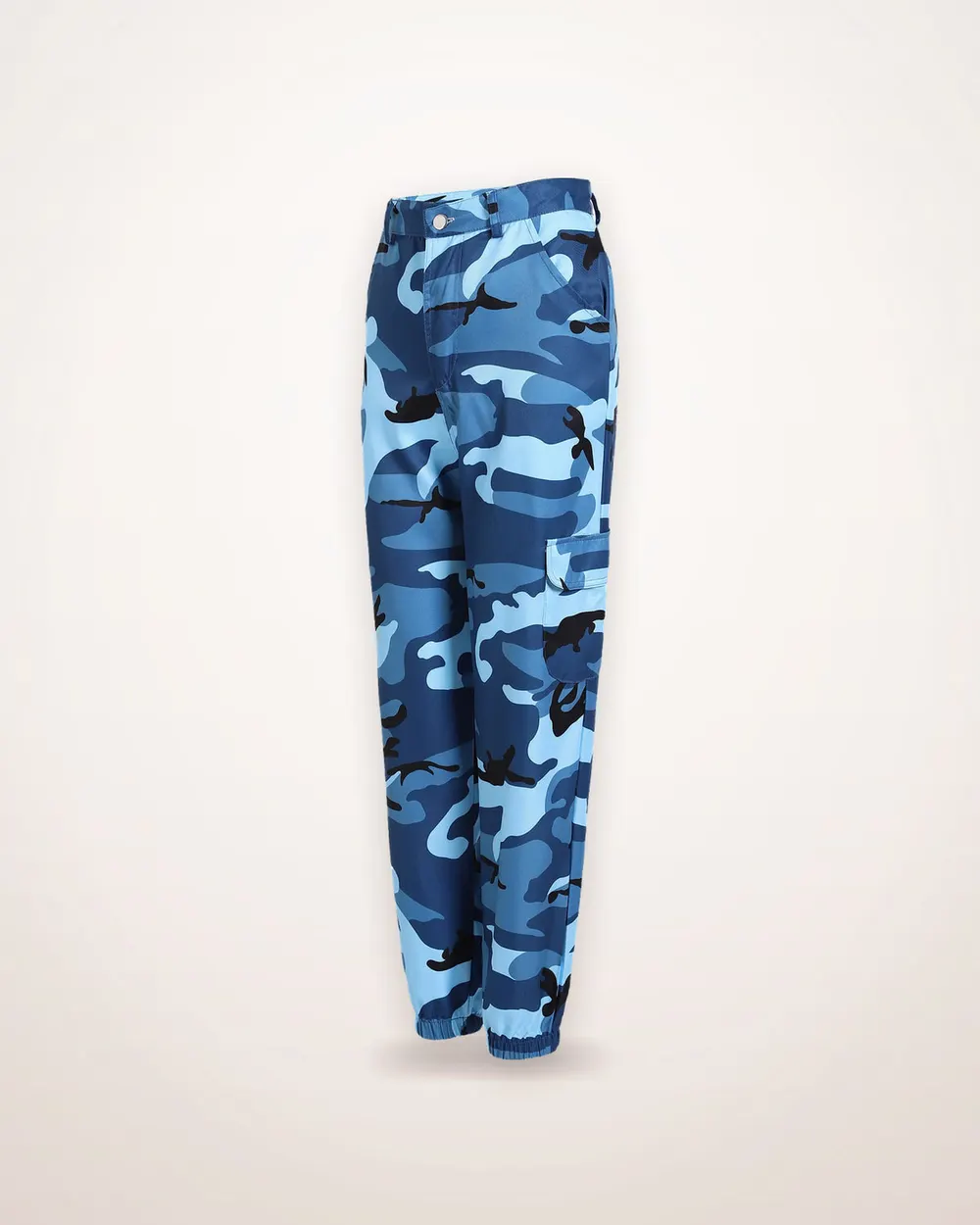 High-Waist Camouflage Trousers