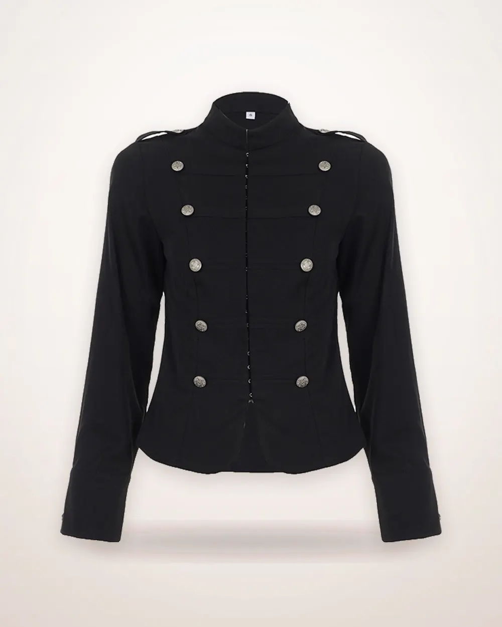 Double-Breasted Stand-Collar Coat