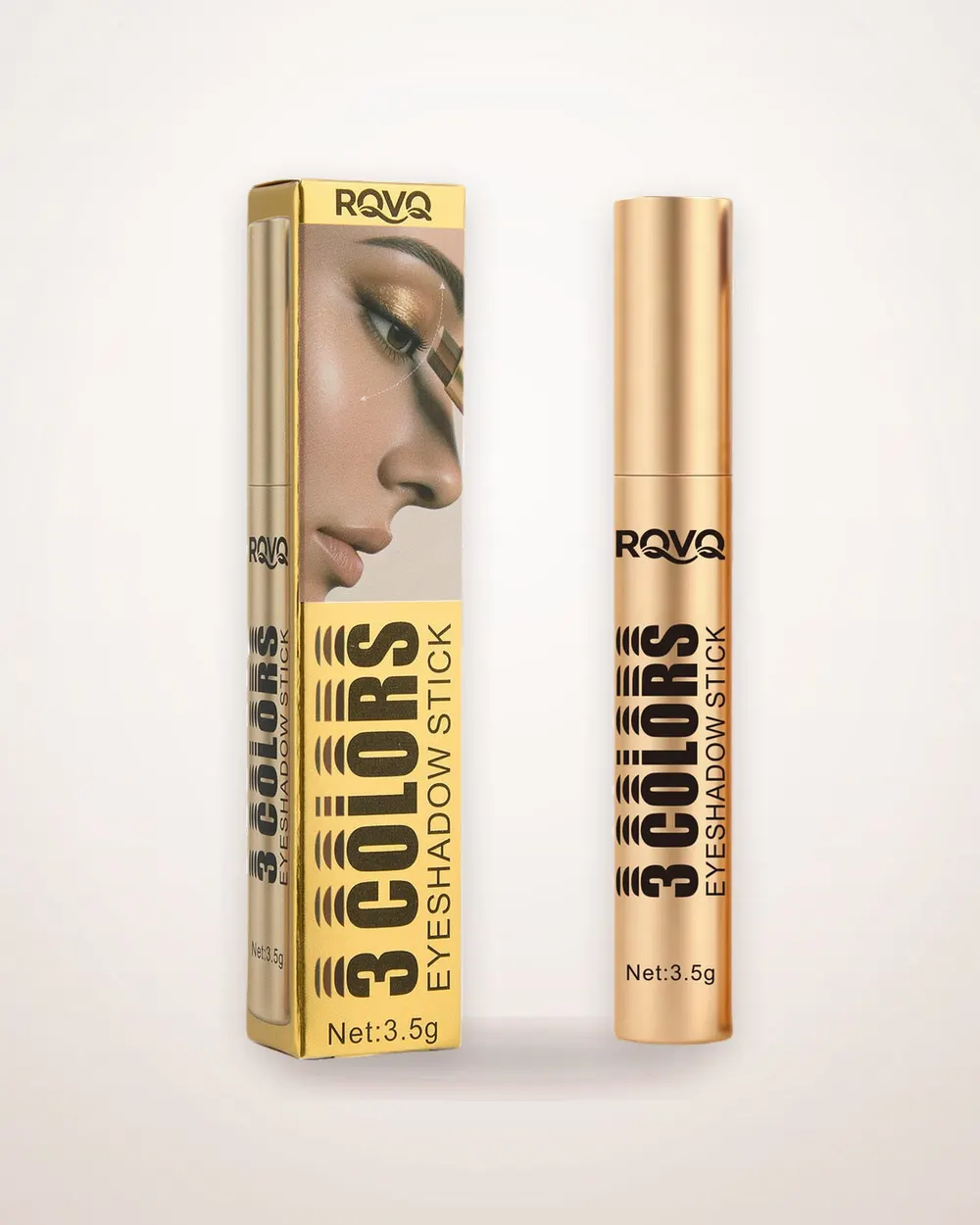 Three-Color Brown Eyeshadow Stick