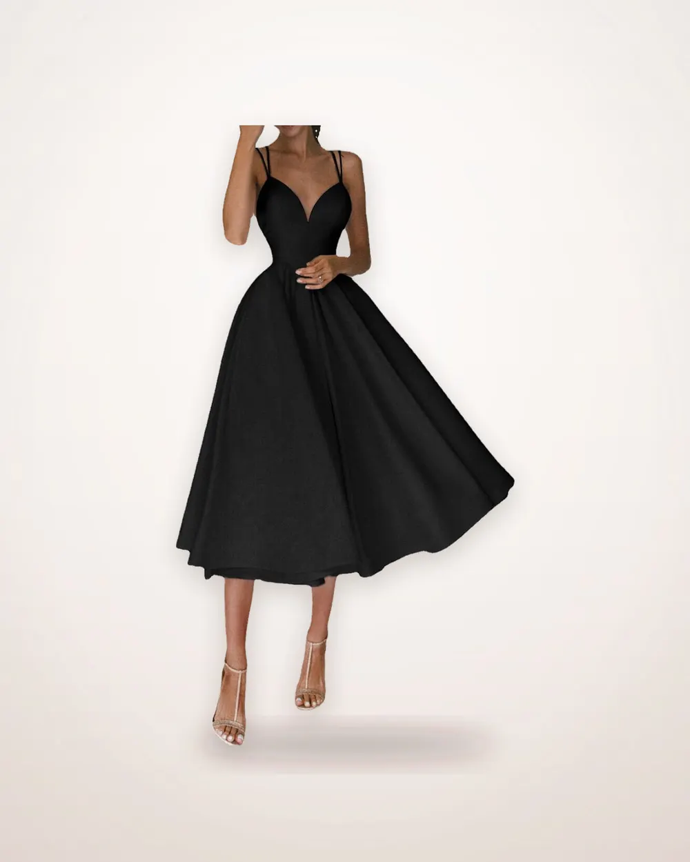 V-Neck A-Line Slip Dress