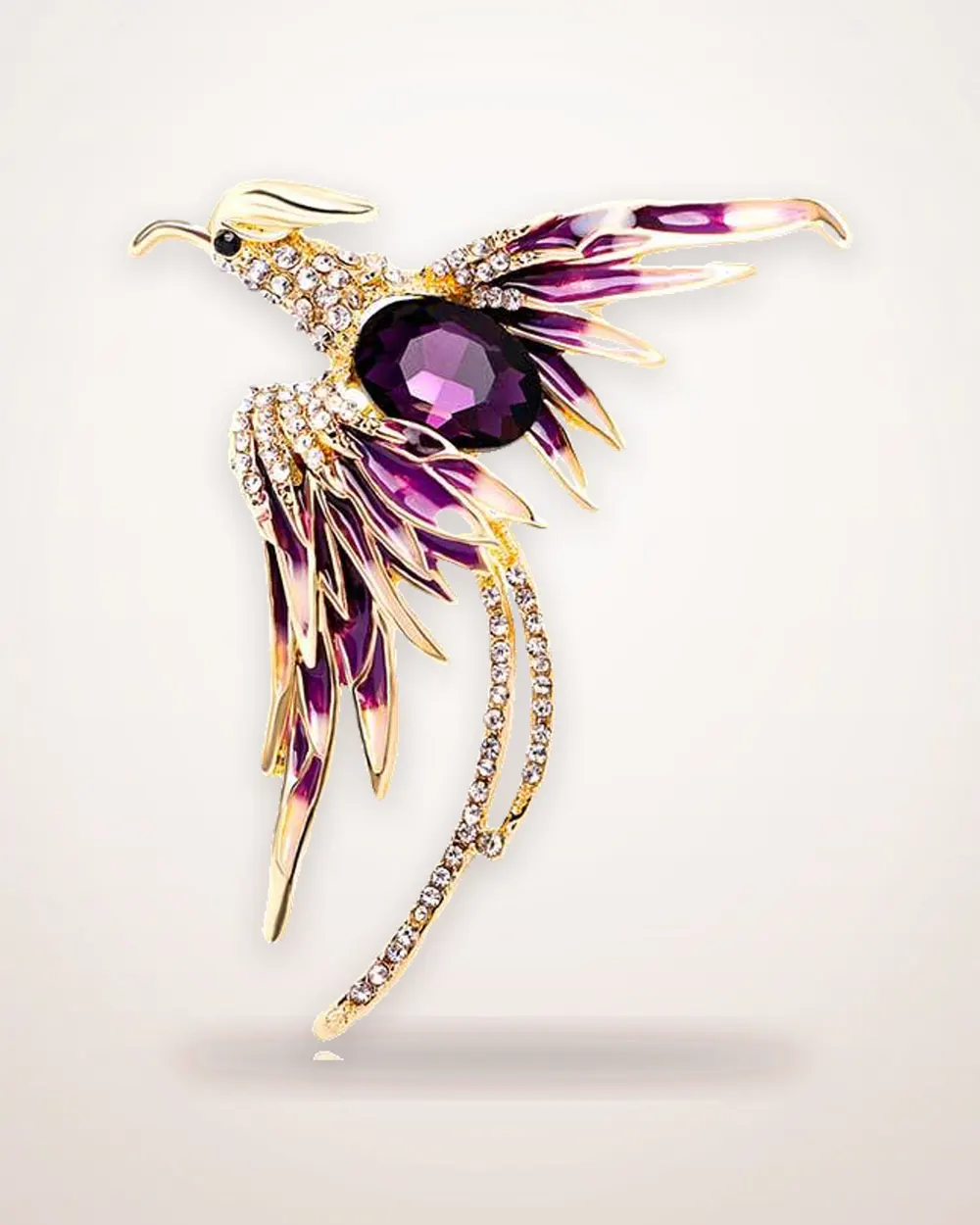 Animal Motif Gemstone Brooch