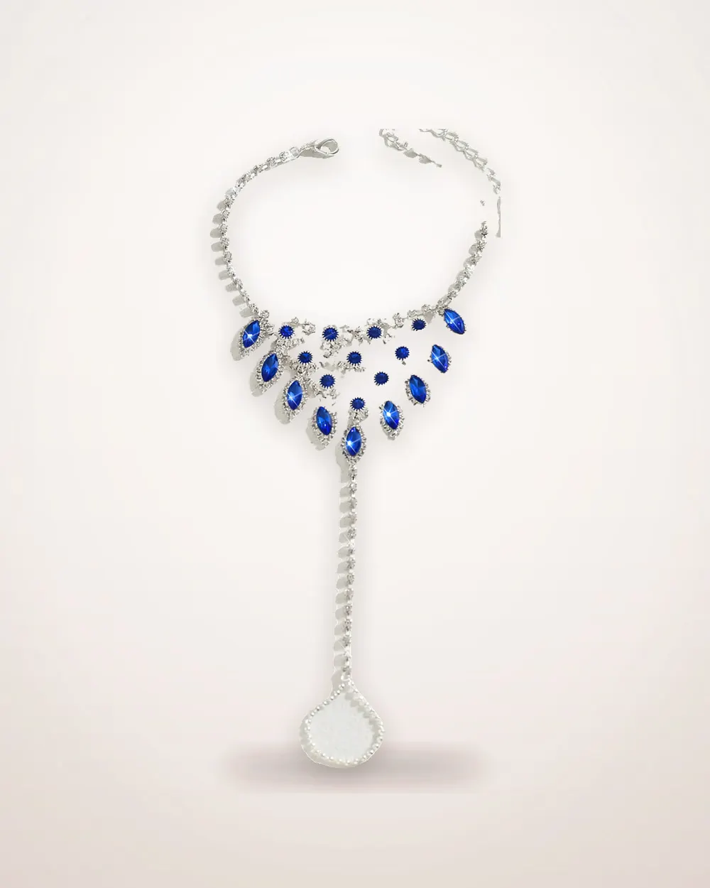 Zircon Water Drop Tassel Anklet