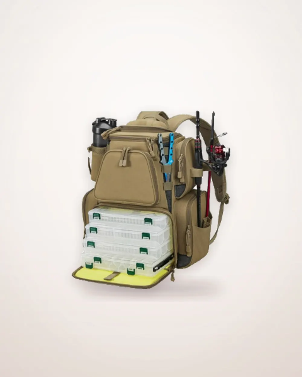 Large Nylon Fishing Tackle Backpack