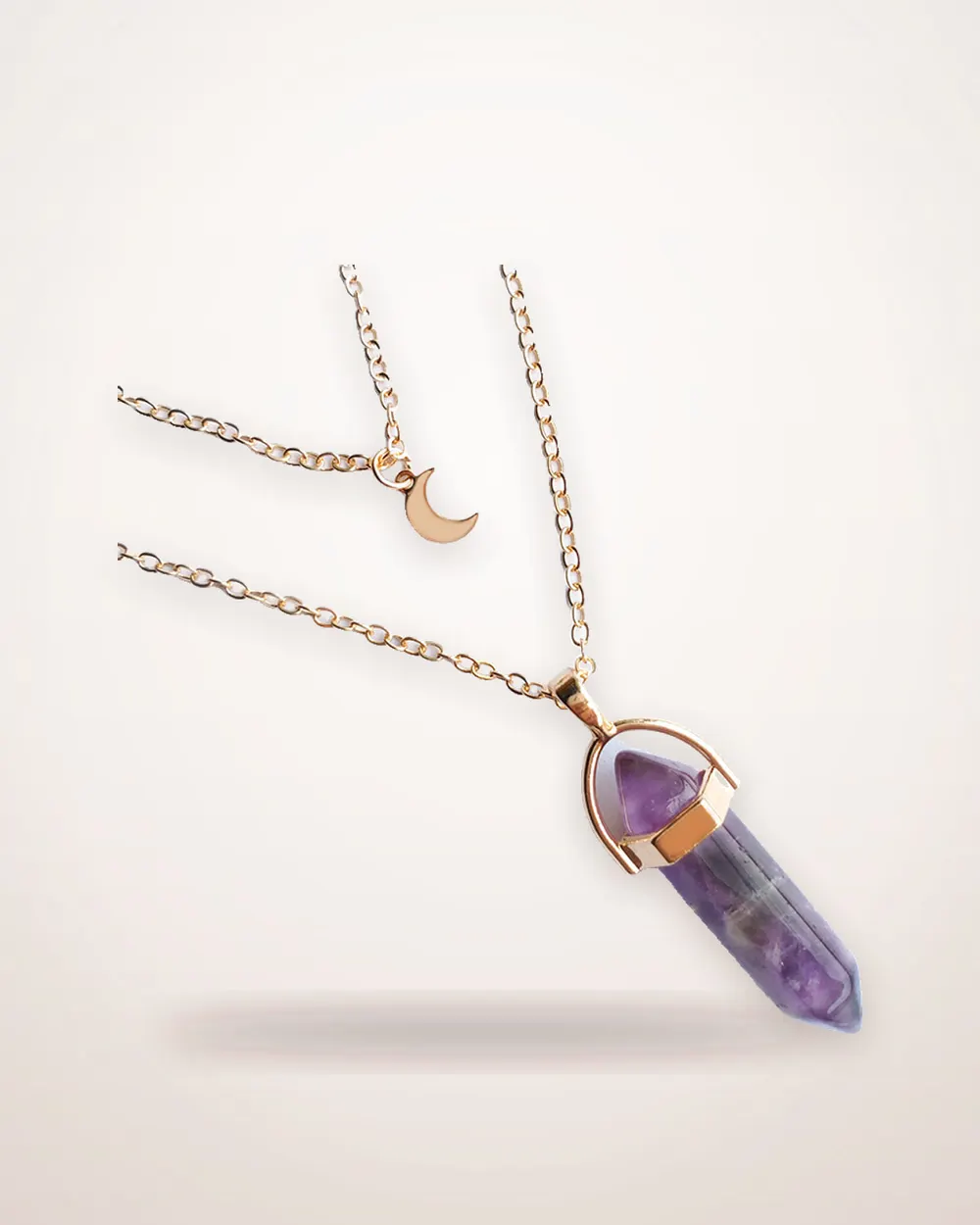 Hexagonal Moon Column Pendant