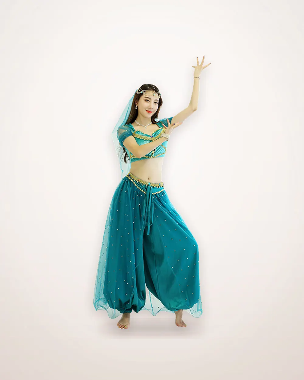 Velvet and Satin Belly Dance Costume Set