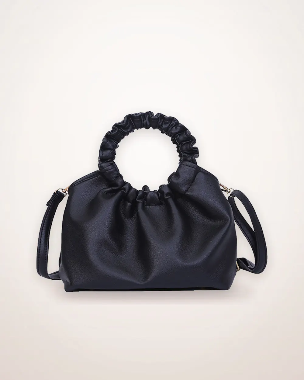 Soft PU Slouchy Bucket Shoulder Bag