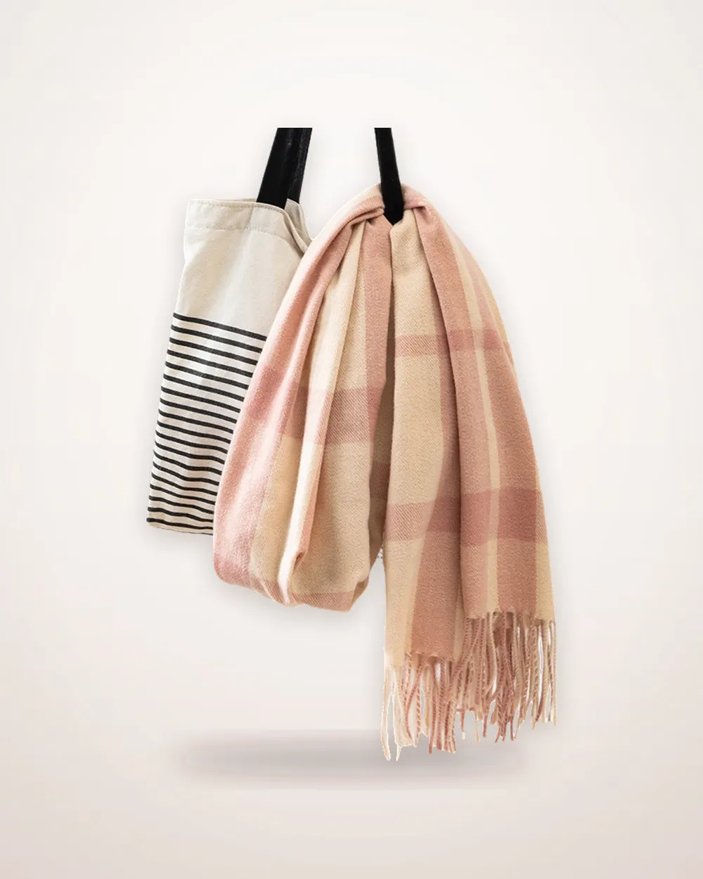 British-Style Faux Cashmere Plaid Scarf