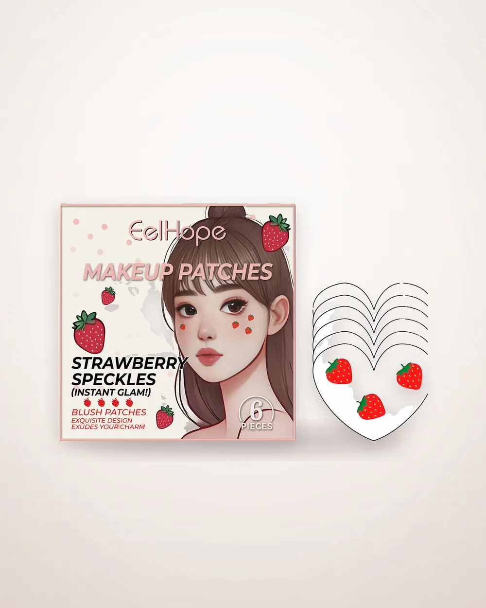 Strawberry Water Transfer Face Stickers