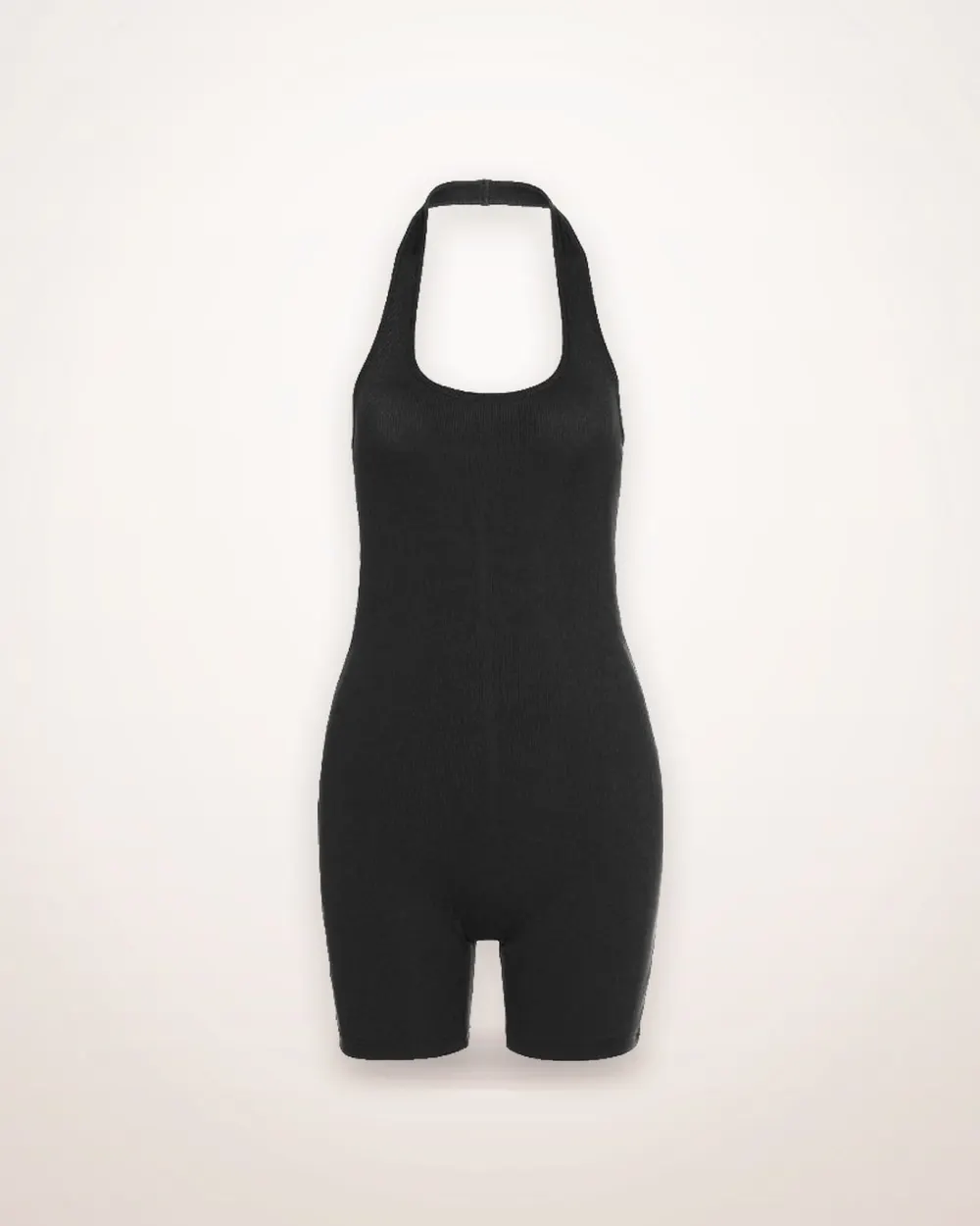 Stretch Halter Short Jumpsuit
