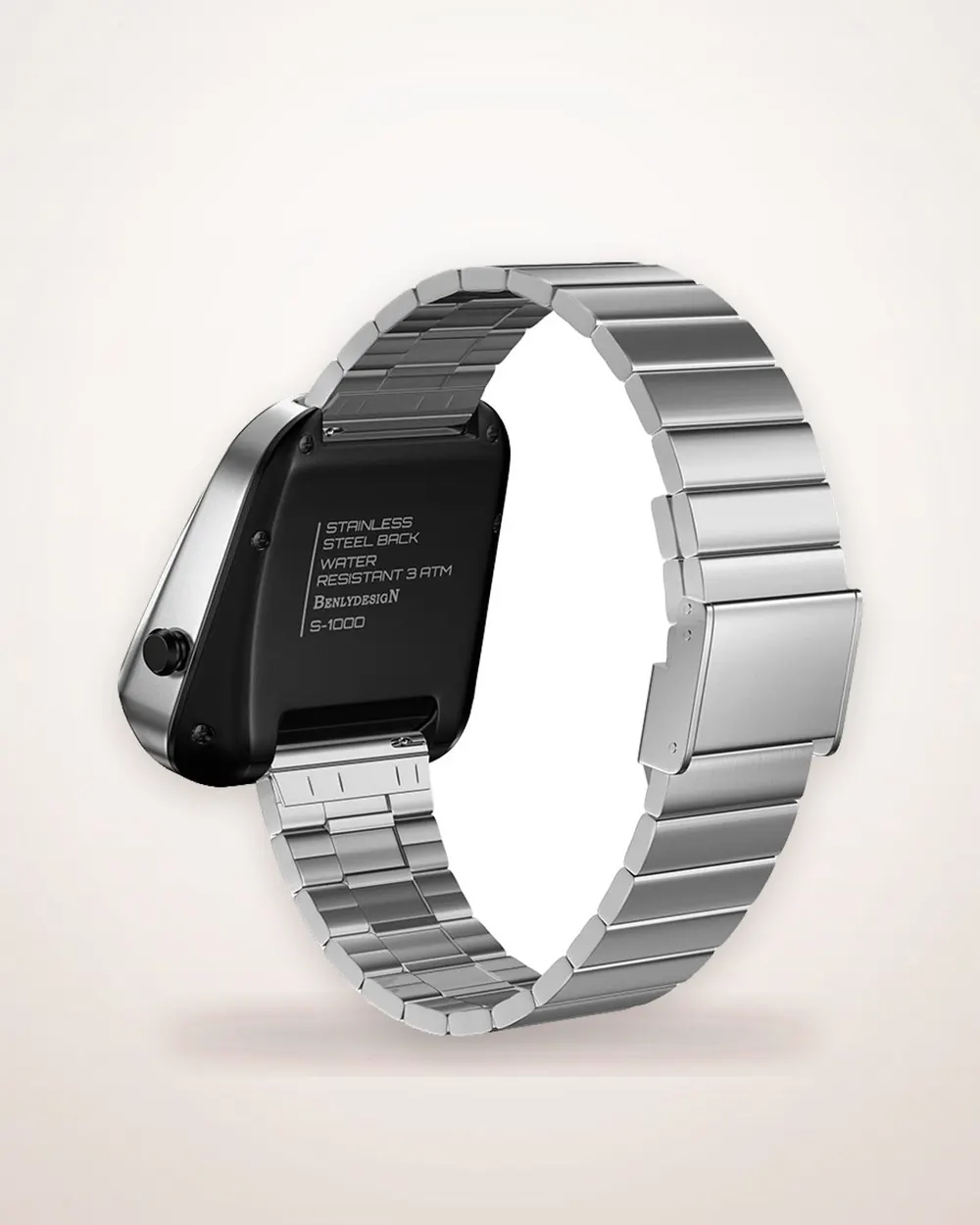 Digital OLED Watch with Stainless Steel Strap