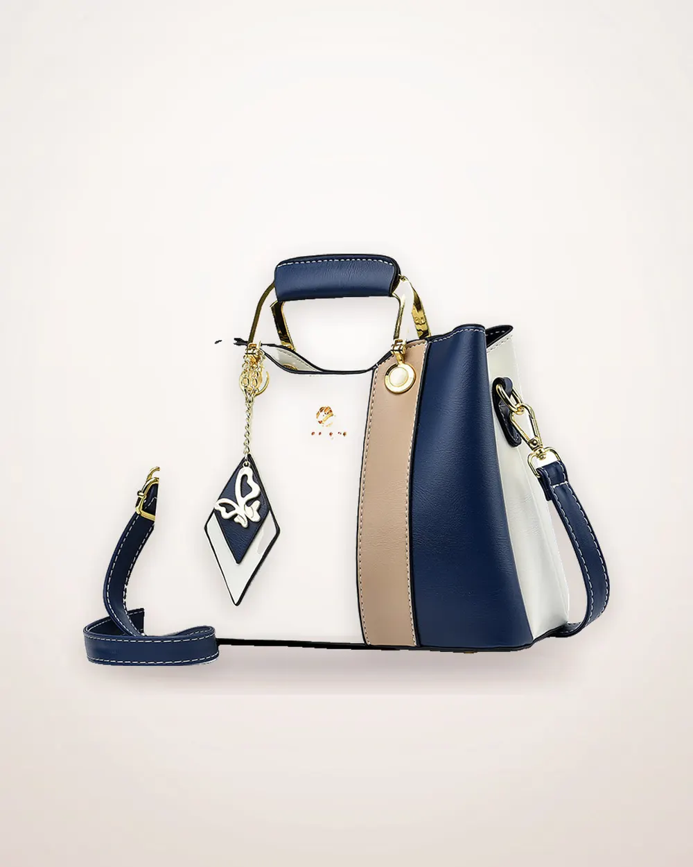 Two-Tone One-Shoulder Crossbody Bag