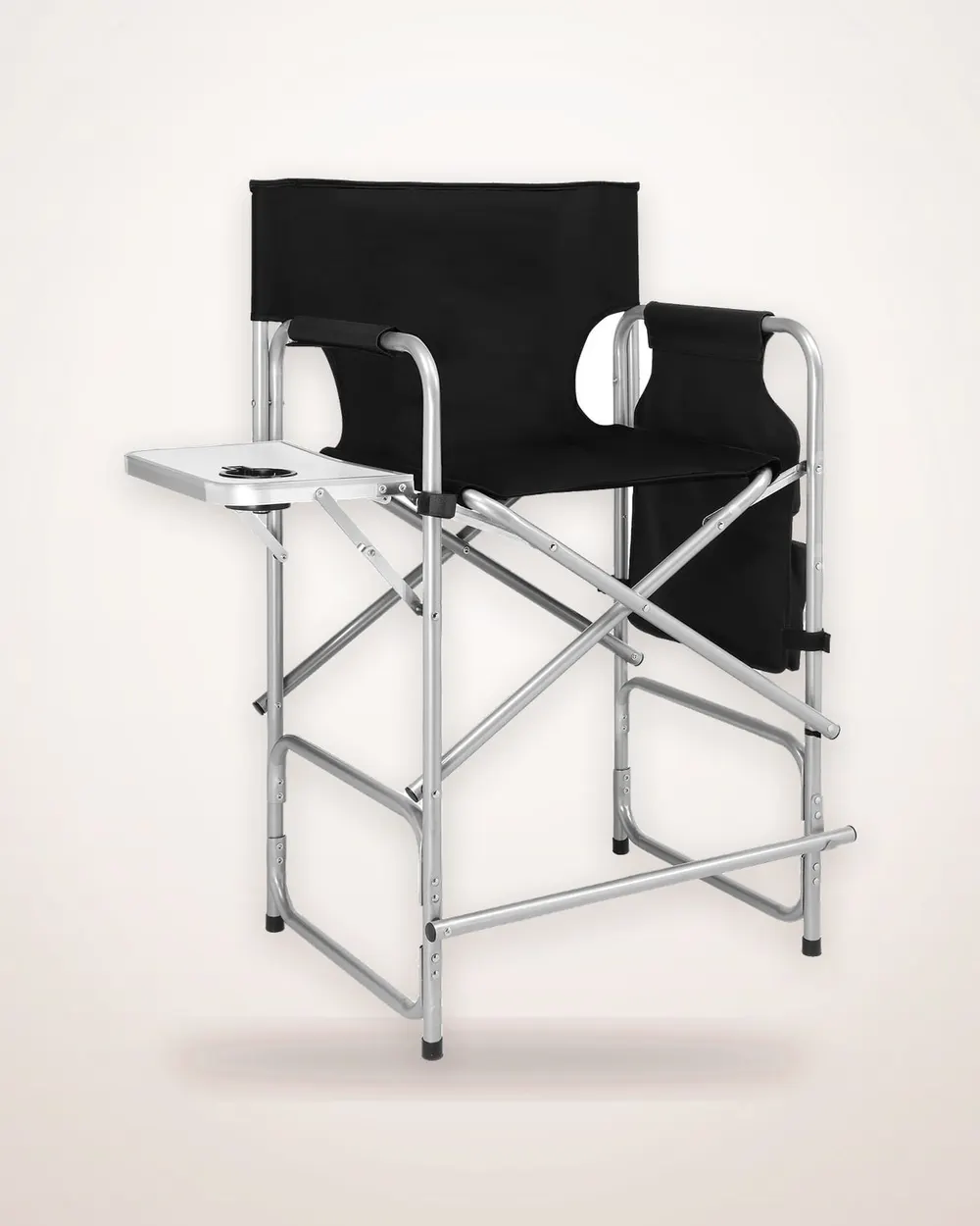 Folding Makeup Artist Chair with Side Table