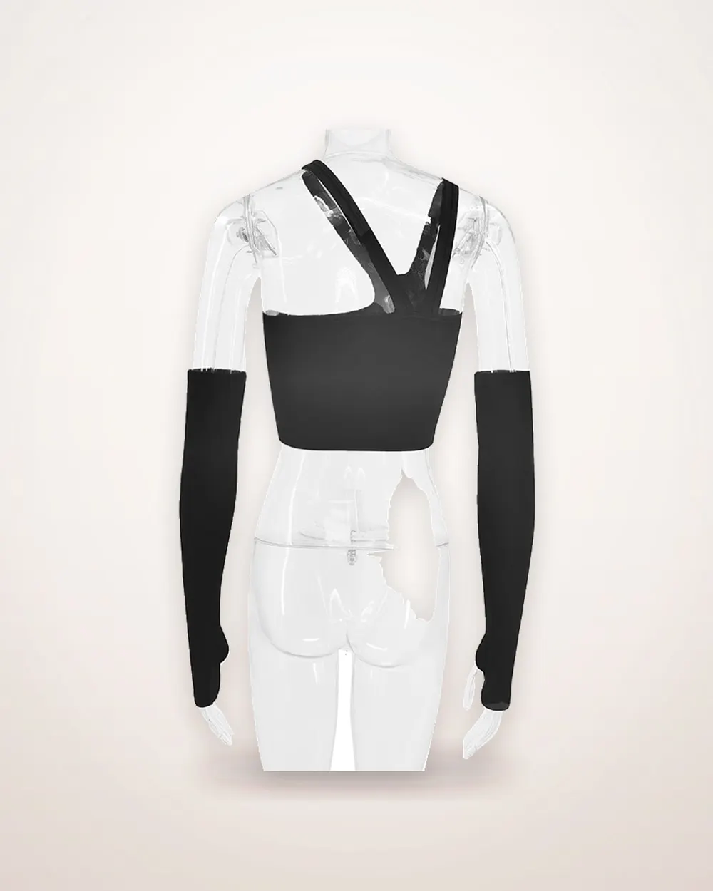 Irregular Split Sleeve Slim Tee