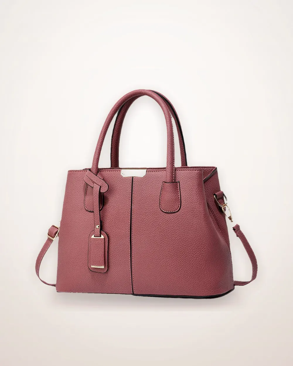 Square PU Leather Crossbody Tote Bag