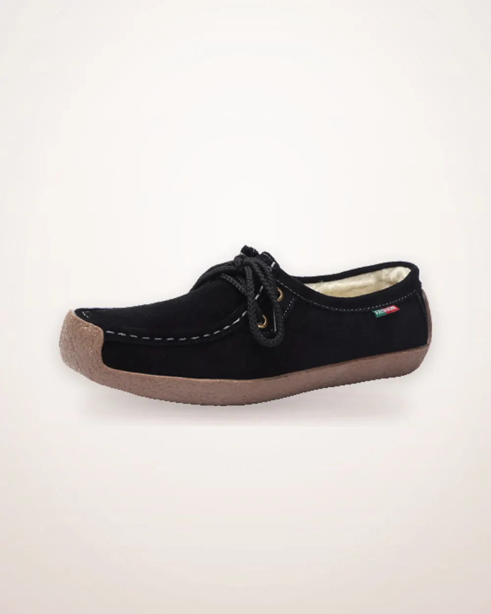 Sheep Suede Platform Slip-On Flats