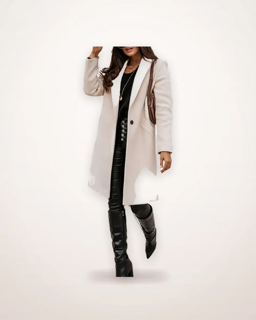 Oversized Lapel Collar Bomber Jacket