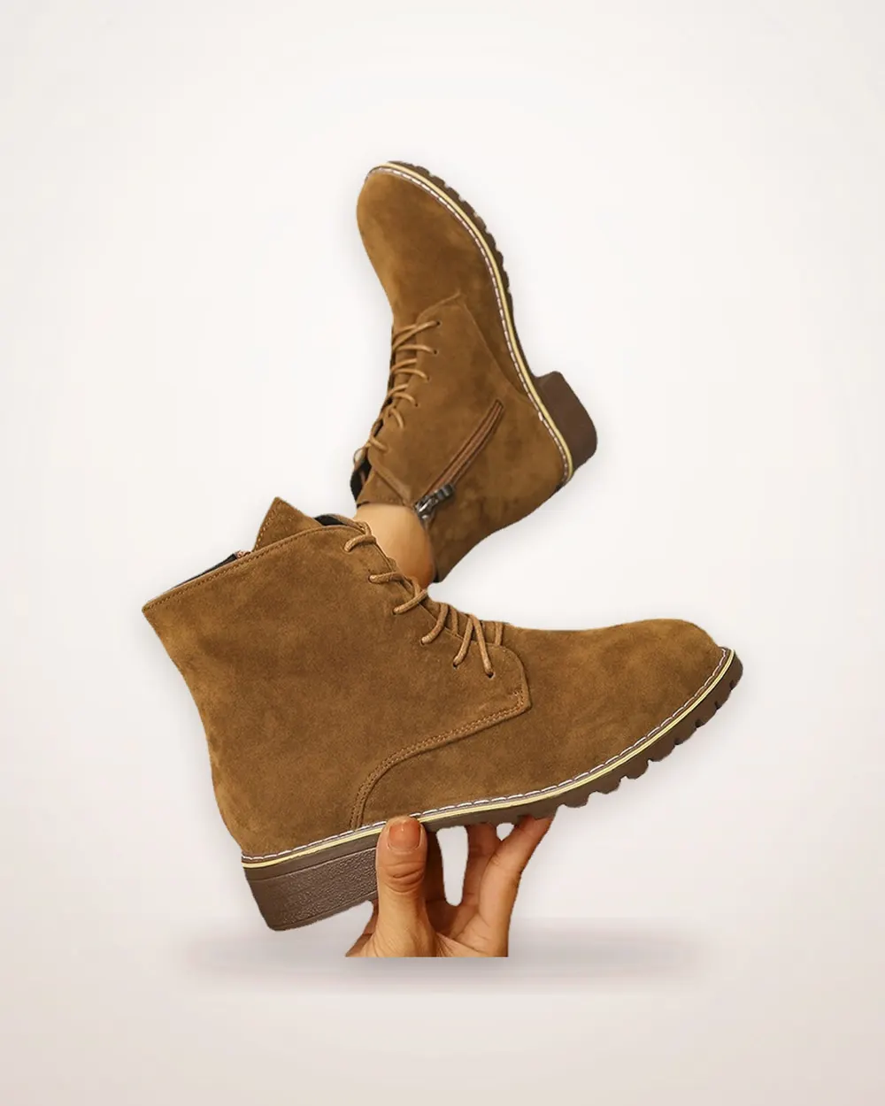 Suede Lace-Up Martin Boots