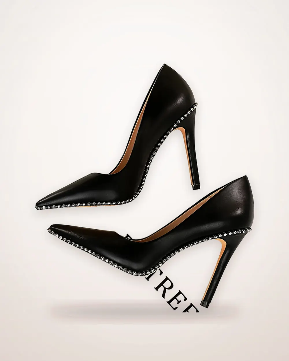 Rivet and Chain High Heels