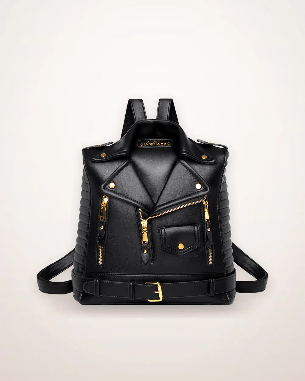Textured PU Square Backpack