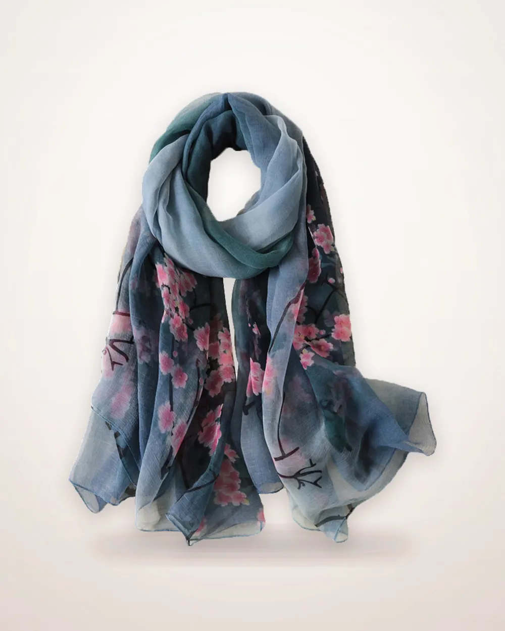 Antique Print Crinkled Square Scarf