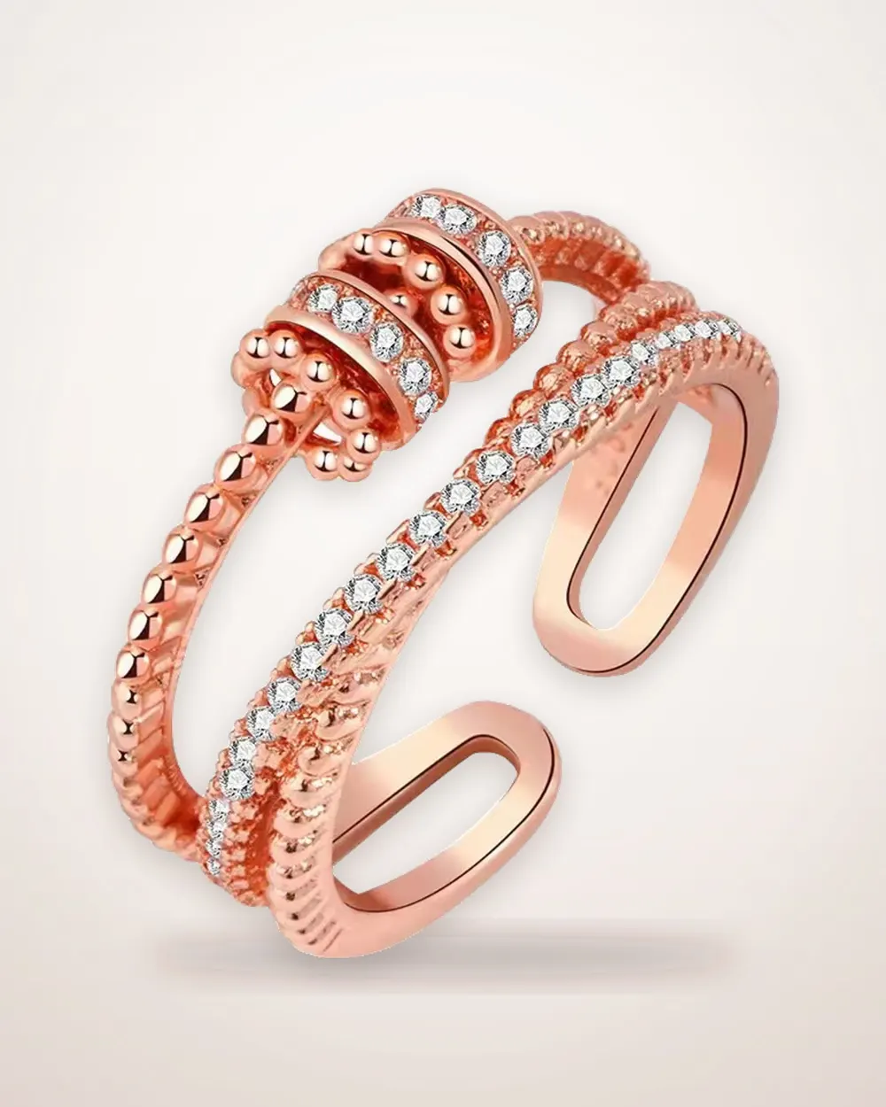 Turnable Bead Fidget Ring