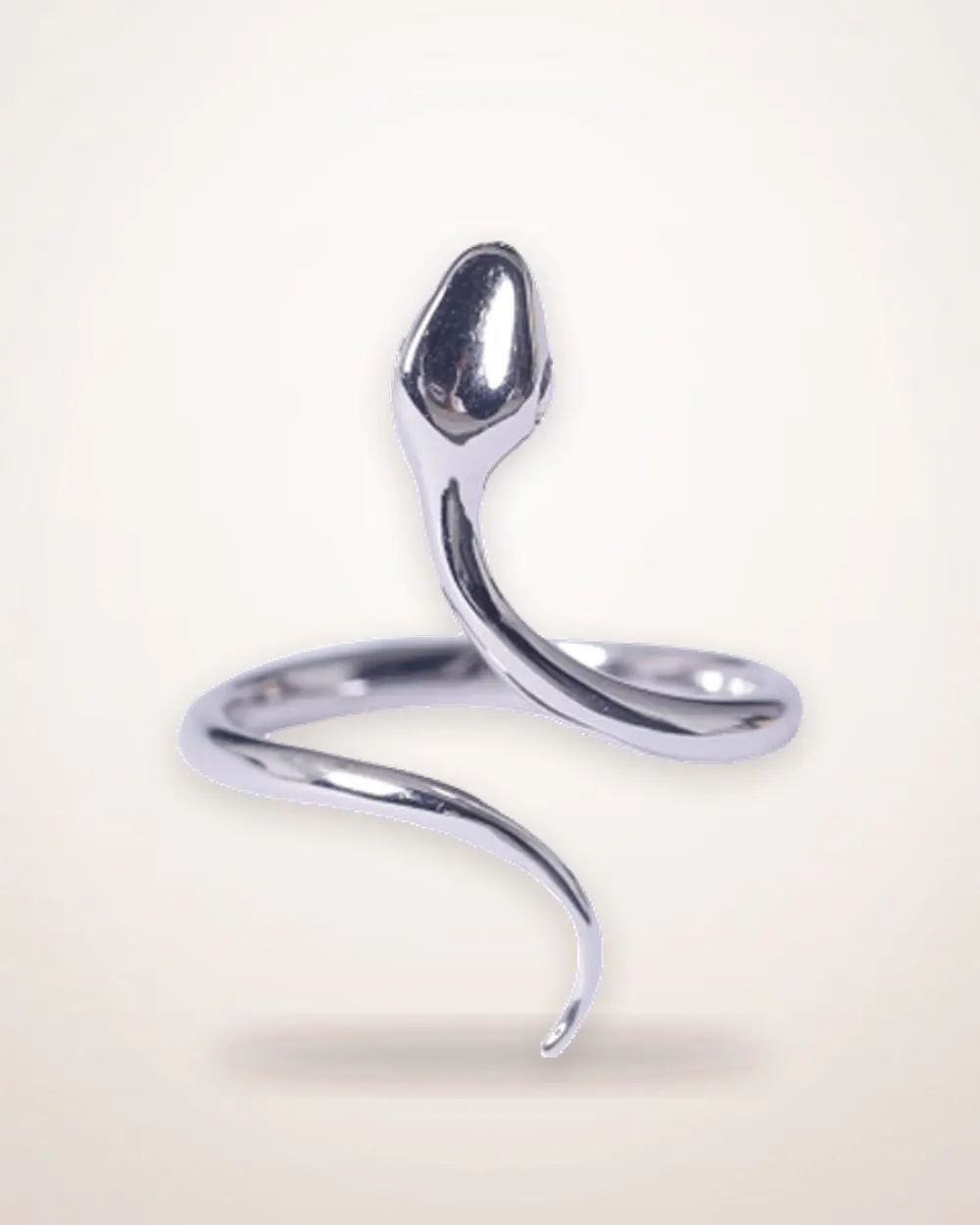 Adjustable Sterling Silver Snake Ring