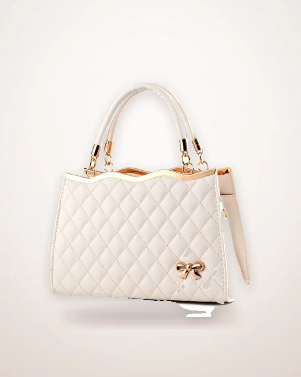 Small Square PU Handbag with Metal Detail