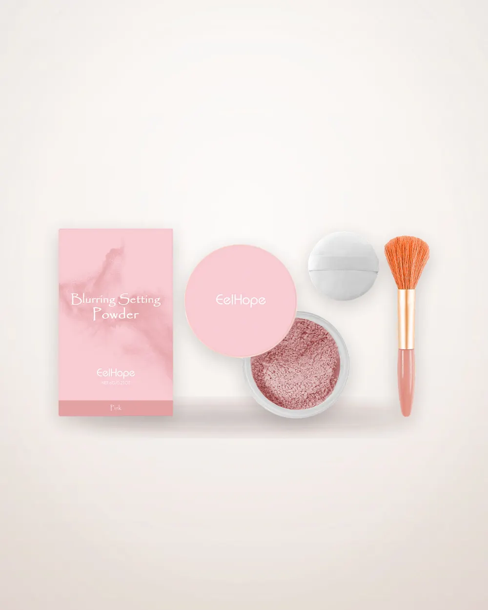 Buildable Matte Setting Powder with Brush