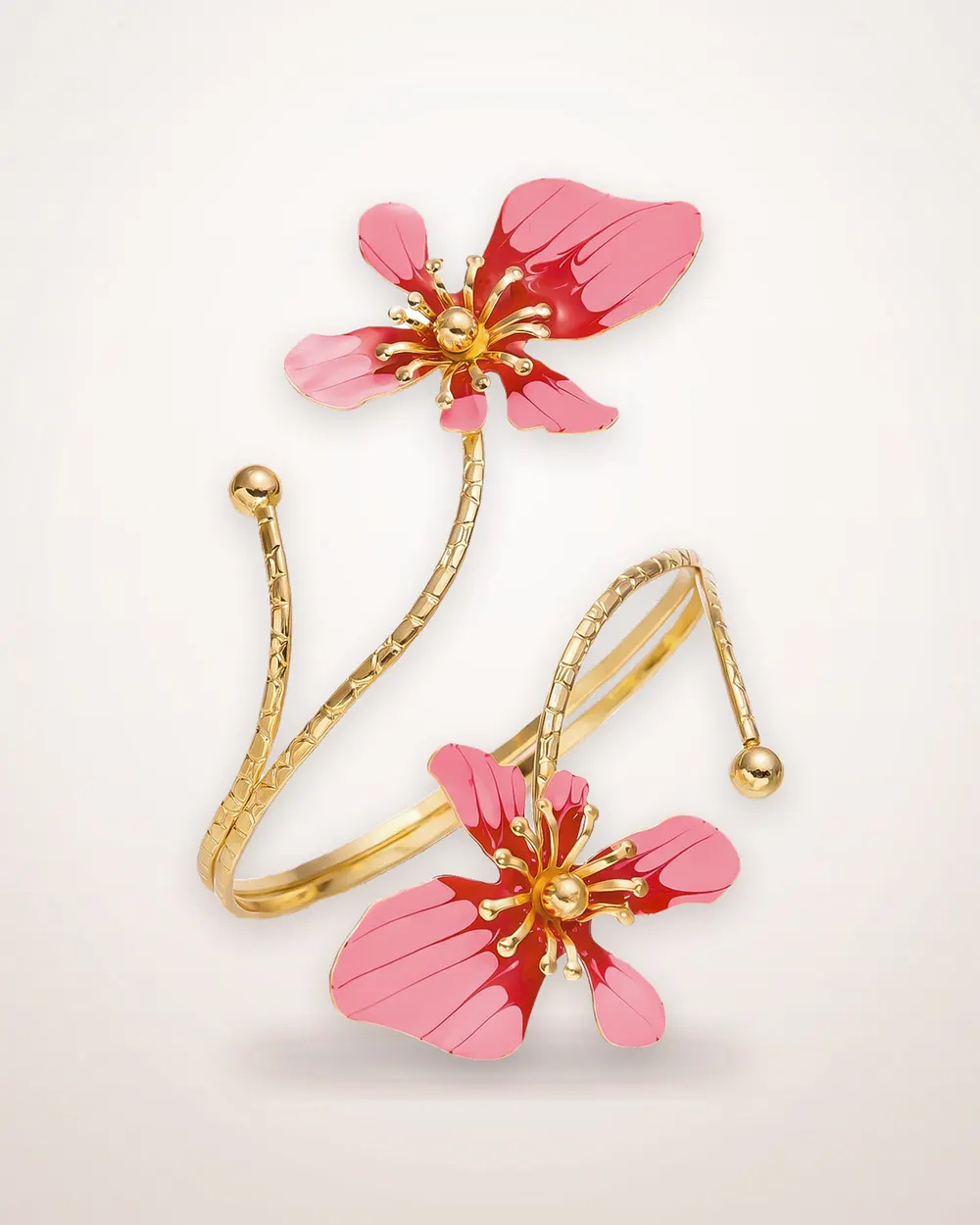 Openwork Metal Flower Anklet