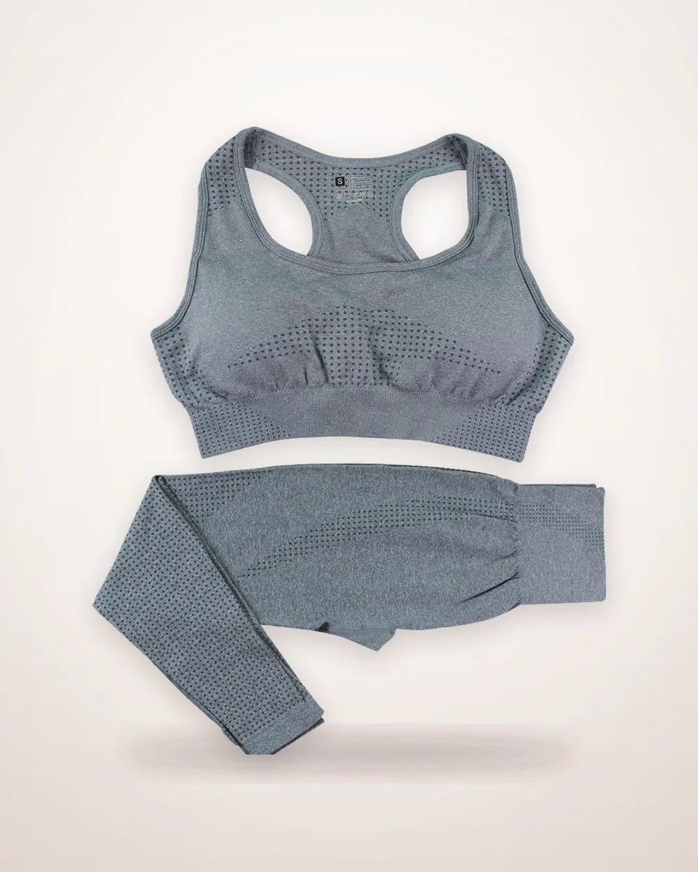 Two-Piece Crop Top and Leggings Gym Set